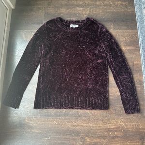 Orvis purple chenille sweater